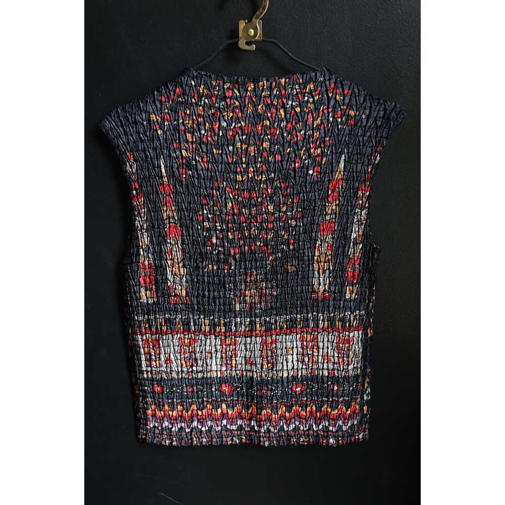 Vintage Y2K George Popcorn Crinkle Bubble Japanese-style High Neck Grunge Large